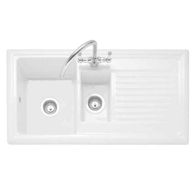 Caple Wiltshire 150 1.5 Bowl Inset Sink Reversible Drainer WIL150 White