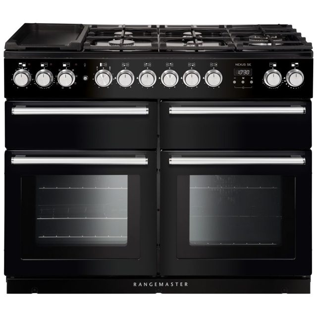 Rangemaster Nexus SE 110cm Dual Fuel Range Cooker 11820 NEXSE110DFFBL/C Black