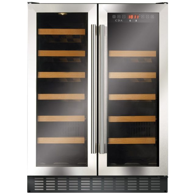 CDA 60cm Undercounter Wine Cooler FWC624SS Stainless Steel