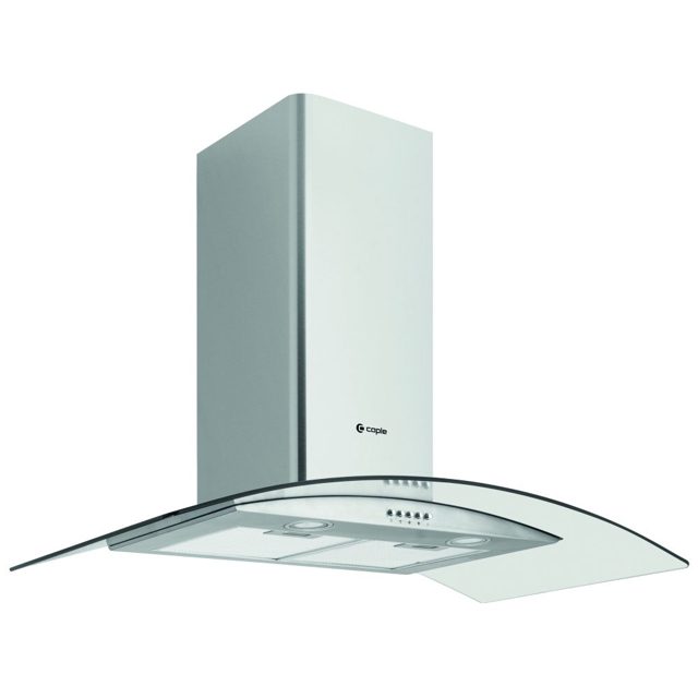 Caple 90cm Curved Glass Chimney Hood CGC911SS Stainless Steel