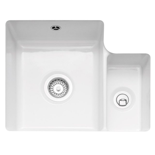 Caple Ettra 1.5 Bowl Ceramic Undermount Sink ETT150U White