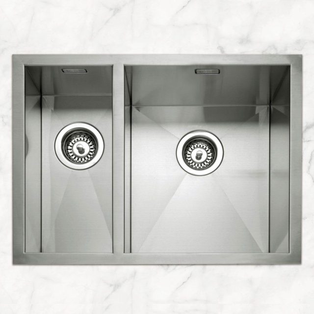 Caple Zero 150 1.5 Bowl Undermount Sink Left Hand Small Bowl ZERO150L Stainless Steel