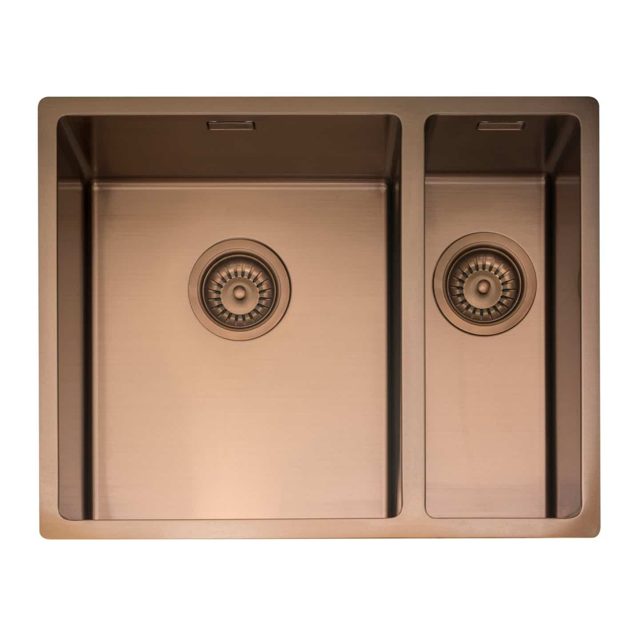 Caple Mode 3415 1.5 Bowl Undermount Sink Right Hand Small Bowl MODE3415/R/CO Copper