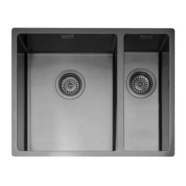 Caple Mode 3415 1.5 Bowl Undermount Sink Right Hand Small Bowl MODE3415/R/GM Gunmetal