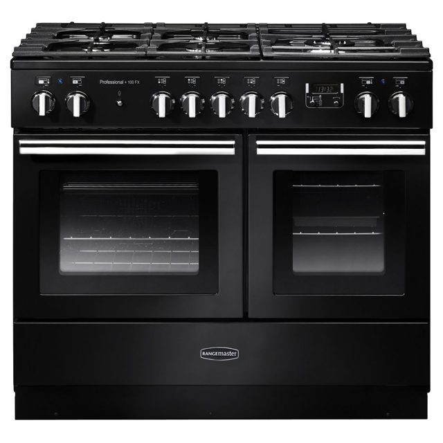 Rangemaster Professional Plus FX 100cm Dual Fuel Range Cooker 123350 PROPL100FXDFFGB/C Black