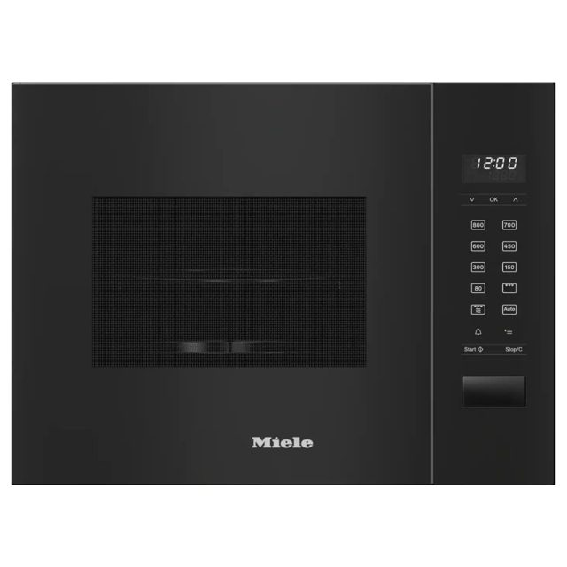 Miele 50cm Wide Built In Microwave & Grill For Wall Unit M2224SC Black