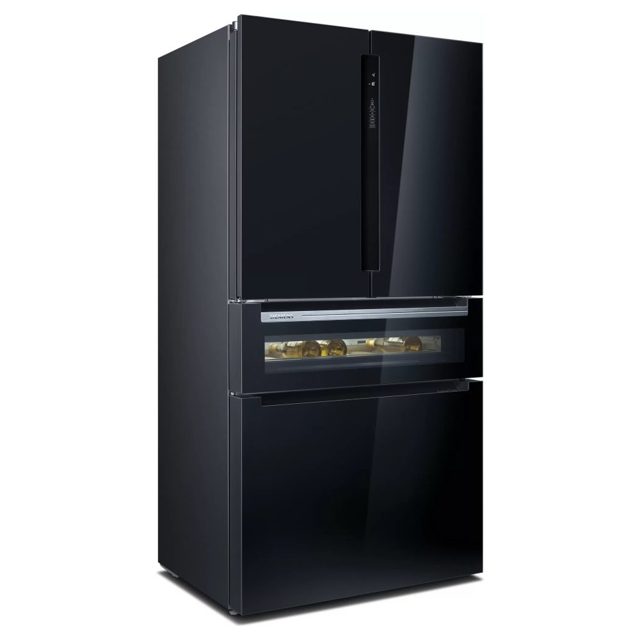 Siemens IQ-700 French Style Fridge Freezer With Beverage Drawer KF96RSBEA Black