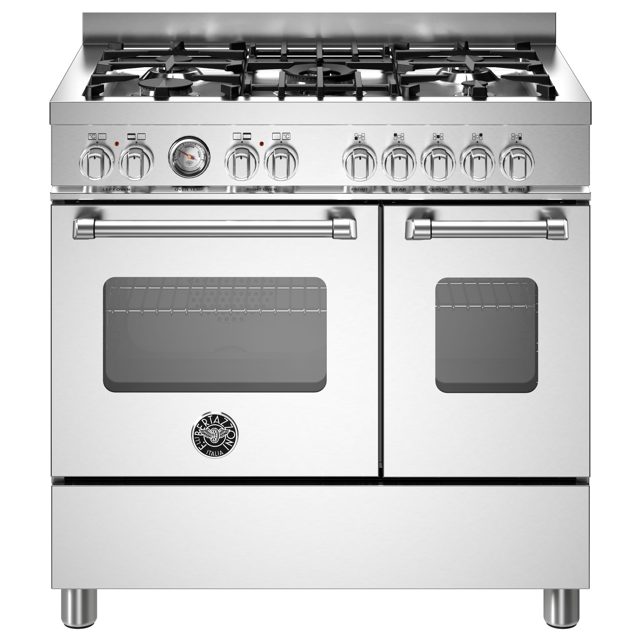 Bertazzoni 90cm Master Series Dual Fuel Range Cooker MAS95C2EXC Stainless Steel