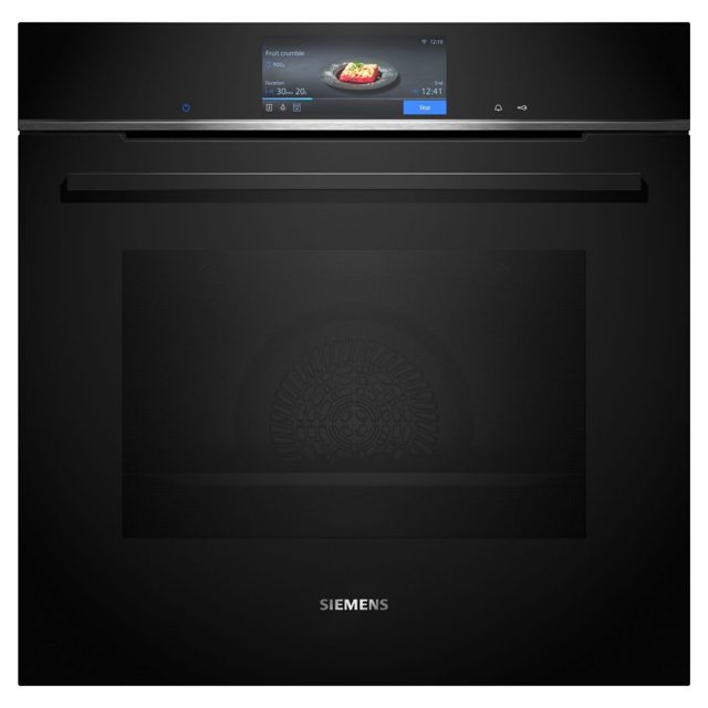 Siemens IQ-700 Pyrolytic Multifunction Single Oven HB778G3B1B Black