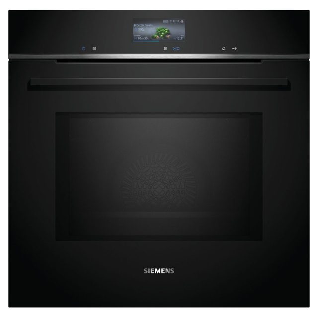 Siemens IQ-700 Pyrolytic Multifunction Oven With Microwave HM776G1B1B Black