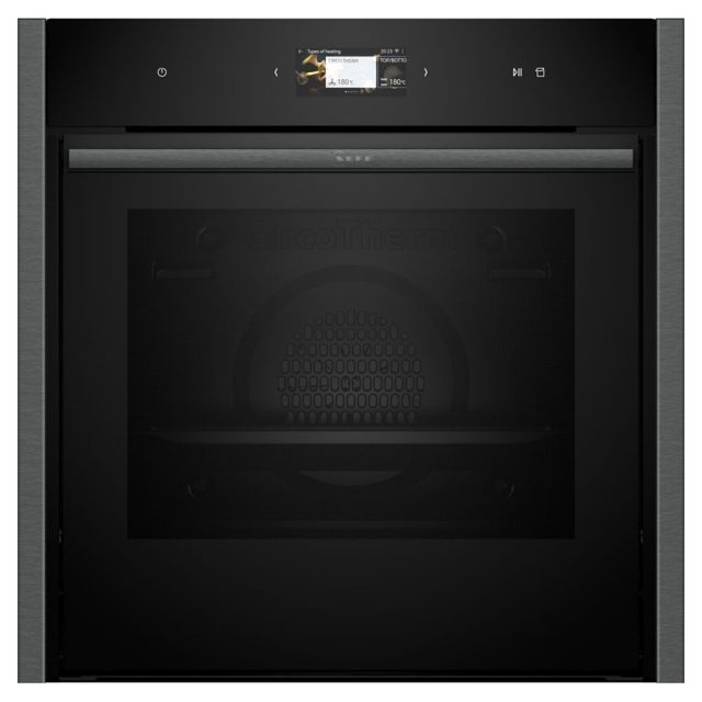 Neff N90 Slide & Hide Pyrolytic VarioSteam Single Oven B64VS71G0B Graphite