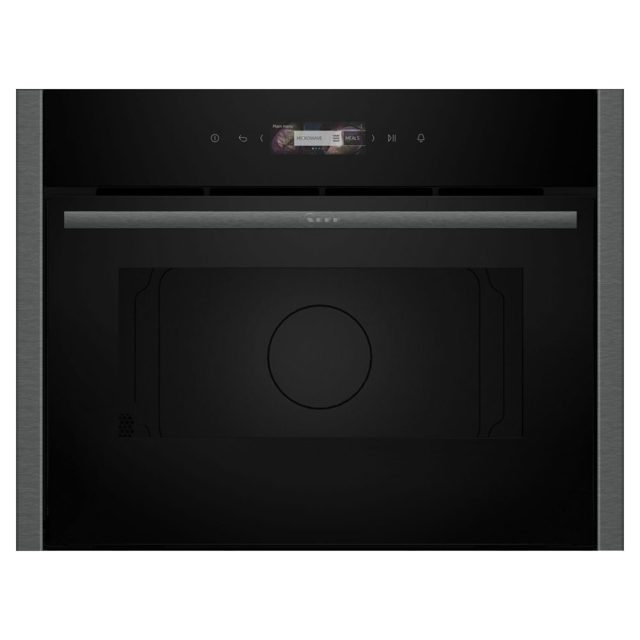 Neff N70 Built In Microwave & Grill For Tall Housing C24GR3XG1B Graphite