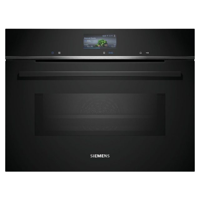 Siemens IQ-700 Pyrolytic Combination Microwave Oven For Tall Housing CM776G1B1B Black