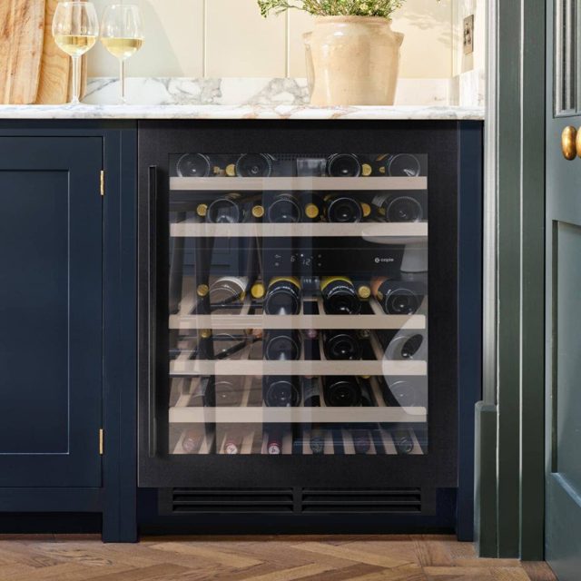 Caple 60cm Undercounter Dual Zone Wine Cooler WI6135BS Black Steel