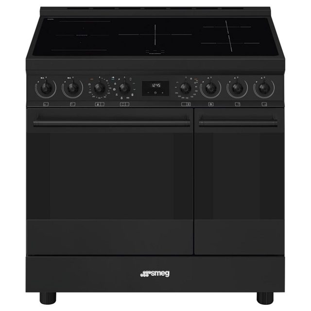 Smeg 90cm Classic Pyrolytic Induction Range Cooker C92IPN2 Matte Black