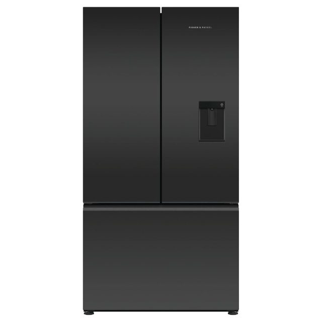 Fisher Paykel Series 7 Handleless French Style Fridge Freezer With Ice & Water RF540AZUB6 Matte Black