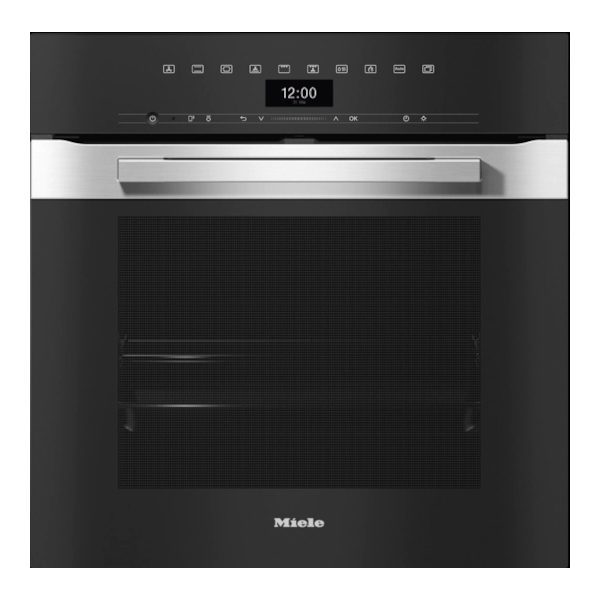 Miele PureLine Pyrolytic Built In Single Oven H7464BPCLST Stainless Steel