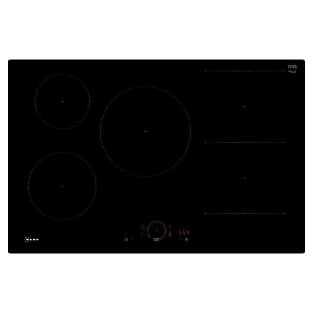 Neff 80cm N70 Flush Fit CombiZone Induction Hob T58PHW1L0 Black