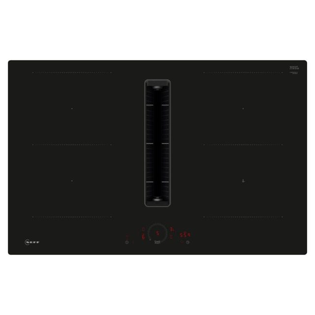 Neff 80cm N70 Flush Fit Air Venting CombiZone Induction Hob V58PHQ4C0 Black
