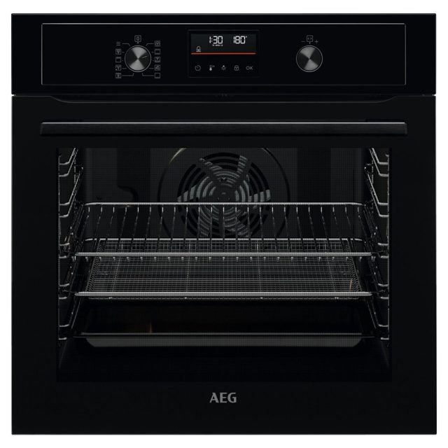 AEG Series 6000 Pyrolytic Multifunction Single Oven BPX535A61B Black