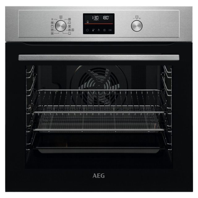 AEG Series 6000 Multifunction Single Oven BEX535A61M Stainless Steel