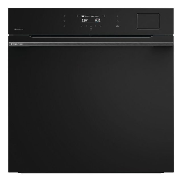 Hisense Hi8 BlackLine Pyrolytic Steam Add Pro Single Oven BAS6PH8BUKWF Black