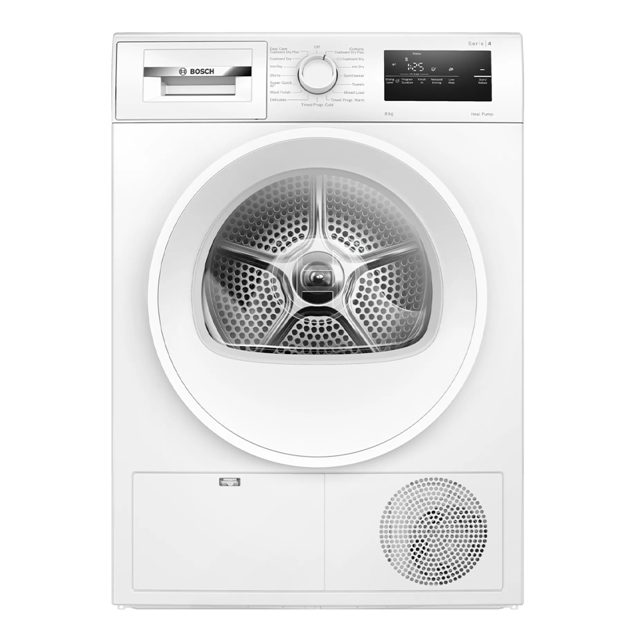 Bosch 8kg Series 4 Heat Pump Condenser Dryer WTH85225GB White