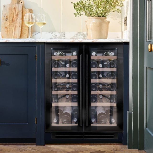 Caple 60cm Undercounter Dual Zone Wine Cooler WI6235BG Black