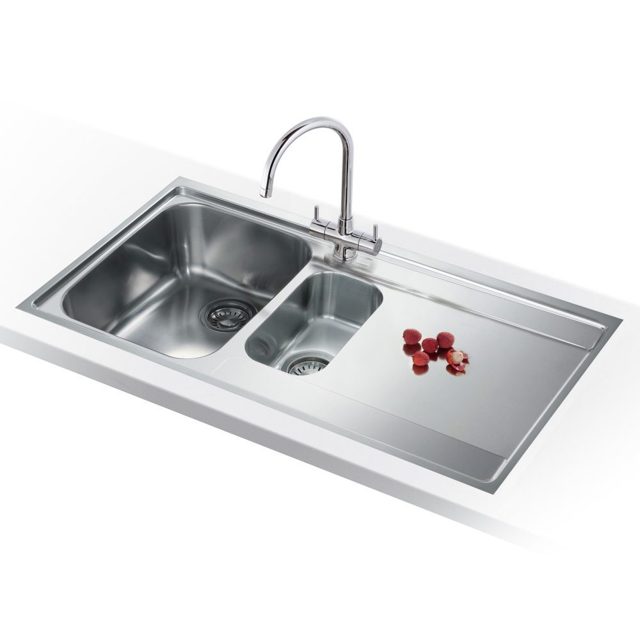 Franke Maris 1.5 Bowl Sink Right Hand Drainer 127.0305.147 Stainless Steel