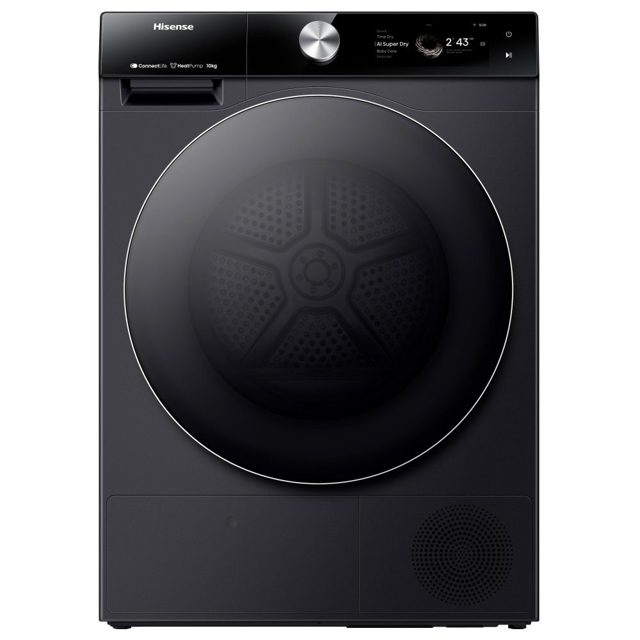 Hisense 7 Series 10kg 7S Series Heat Pump Condenser Tumble Dryer DH7S107BB Black