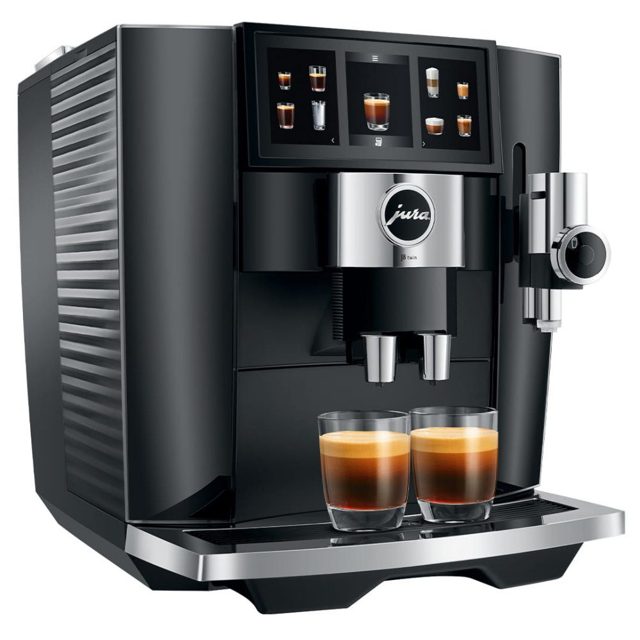 Jura J8 Twin Freestanding Fully Automatic Bean To Cup Coffee Machine 15659 Diamond Black