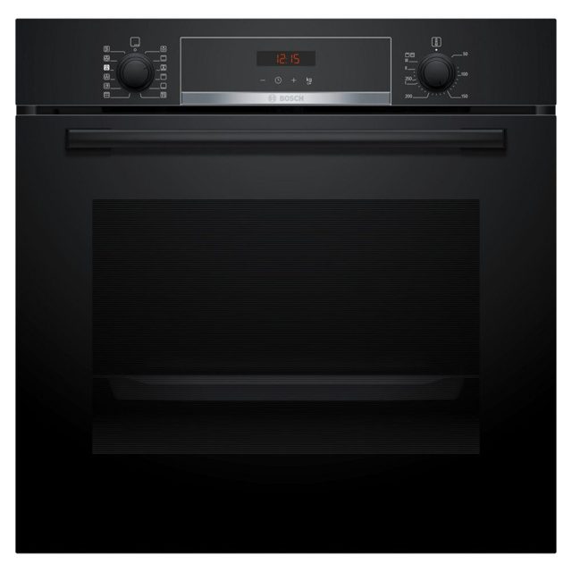 Bosch Series 4 Pyrolytic Multifunction Single Oven HQA574BB3B Black