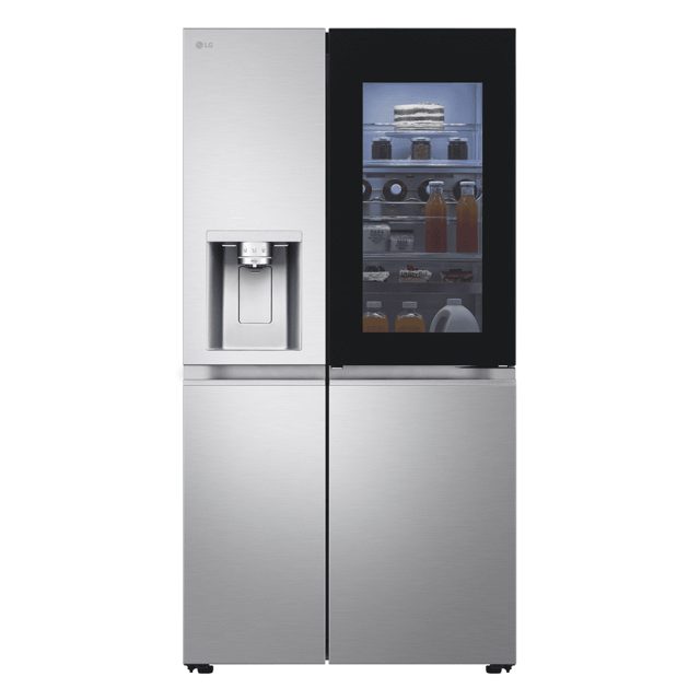 LG Door In Door Instaview American Fridge Freezer With Ice & Water Non Plumbed GSXE91BSAD Stainless Steel