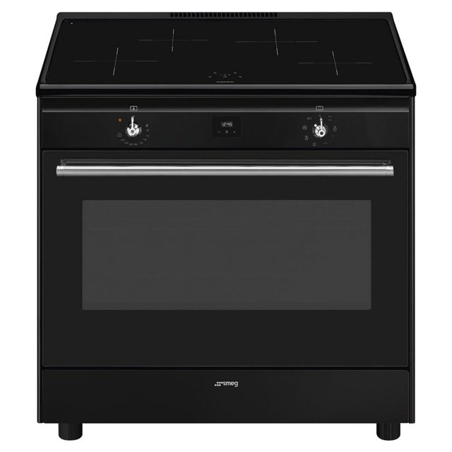 Smeg 90cm Classic Single Cavity Induction Range Cooker CX91IMBL Black