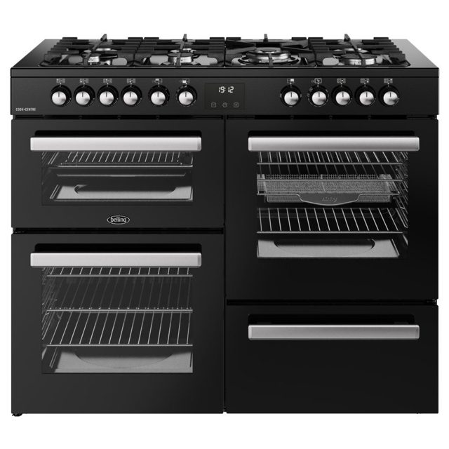 Belling Cookcentre 110DF Dual Fuel Range Cooker 444411805 BLACK