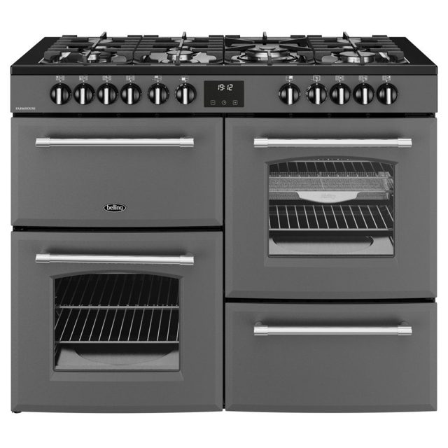 Belling Farmhouse 110DF Dual Fuel Range Cooker 444411837 ANTHRACITE