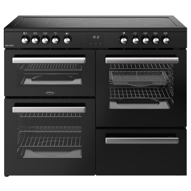 Belling Cookcentre 110E Ceramic Range Cooker 444411803 BLACK