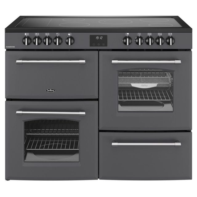 Belling Farmhouse 110E Ceramic Range Cooker 444411834 ANTHRACITE