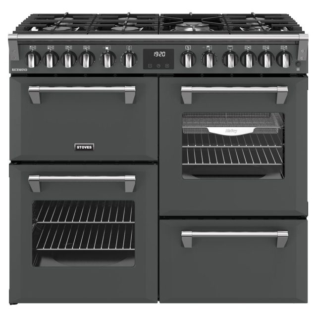 Stoves Richmond 100DF Dual Fuel Range Cooker 444411855 ANTHRACITE