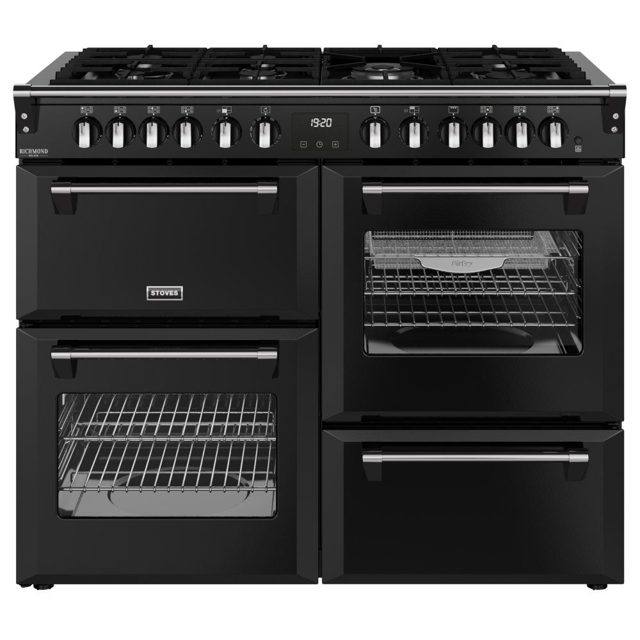 Stoves Richmond Deluxe 110DF Dual Fuel Range Cooker 444411876 BLACK