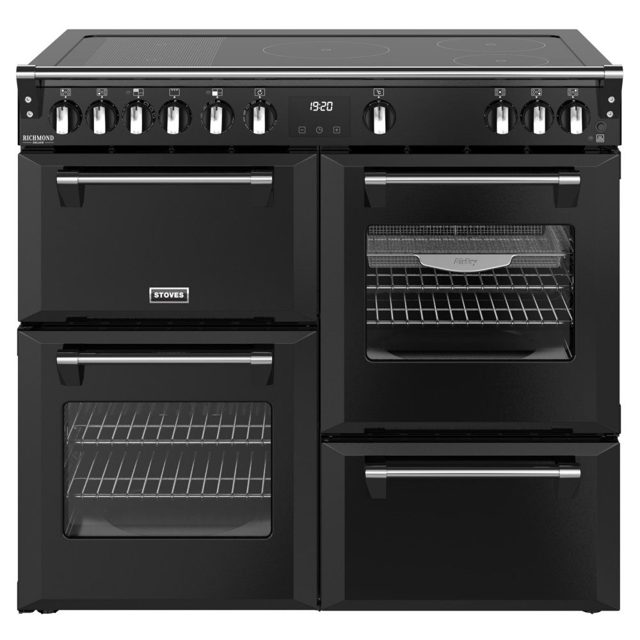 Stoves Richmond Deluxe 100EI Induction Range Cooker 444411873 BLACK