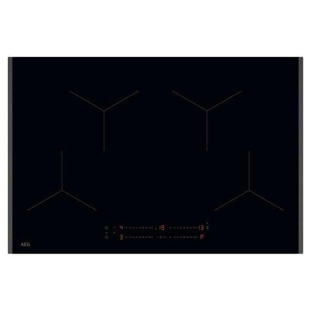 AEG 78cm Series 5000 4 Zone Bevelled Induction Hob TO84IA00FB Black