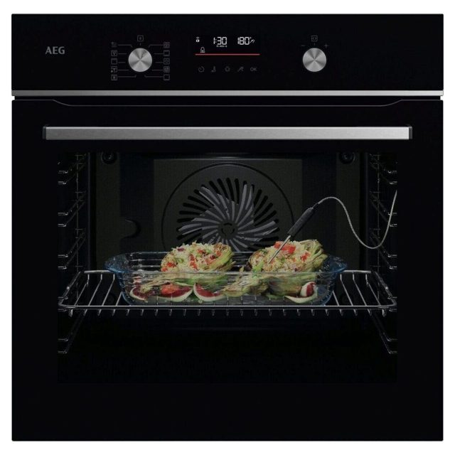 AEG Series 5000 Pyrolytic SteamBake Multifunction Single Oven GA5PB501AB Black