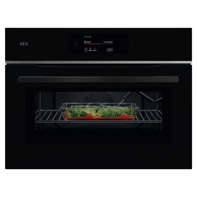 AEG Series 8000 Built In Combi Microwave For Tall Housing TK8NK721B Black