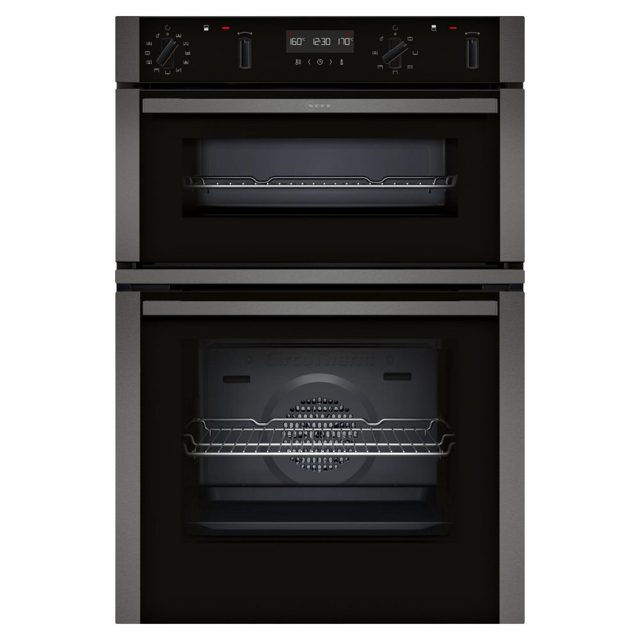 Neff N50 Pyrolytic CircoTherm Built In Double Oven U2ACH7AG7B Graphite