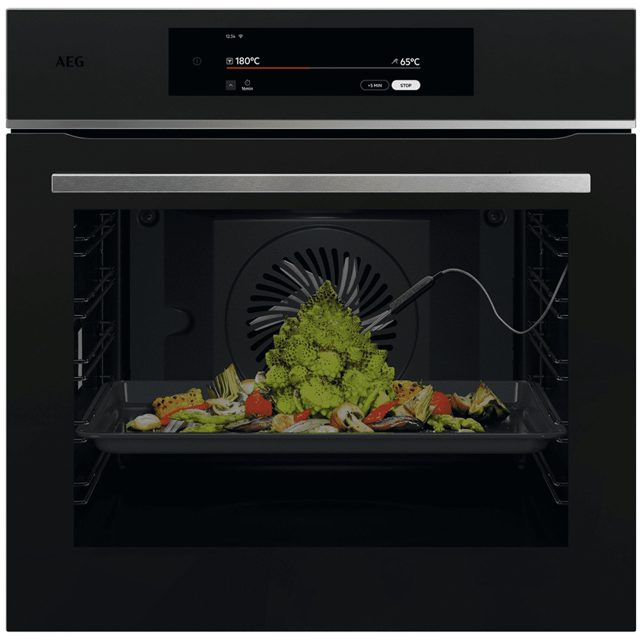 AEG Series 9000 ProAssist Pyrolytic Multifunction Single Oven TT9PB831AT Matte Black