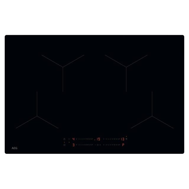 AEG 77cm Series 5000 Frameless 4 Zone Induction Hob SO84IA0SIB Black