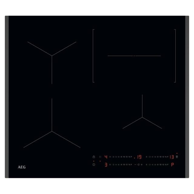 AEG 59cm Series 5000 4 Zone Bevelled Edge Induction Hob TO64IC0XFB Black