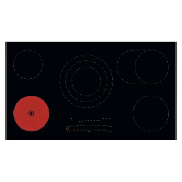 AEG 91cm Series 3000 5 Zone Bevelled Ceramic Hob TP95RA07FB Black