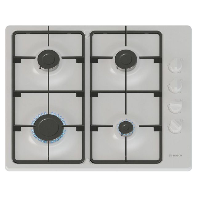 Bosch 60cm Series 2 4 Burner Gas Hob PBP6B2K60 White